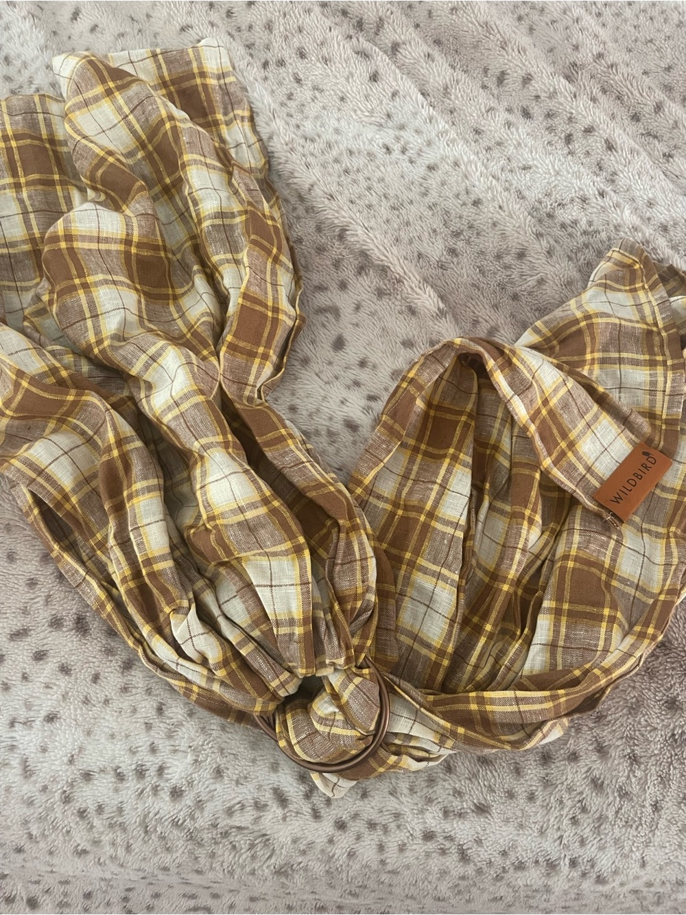 WildBird Brown Yellow Plaid Kids Button Down Shirt